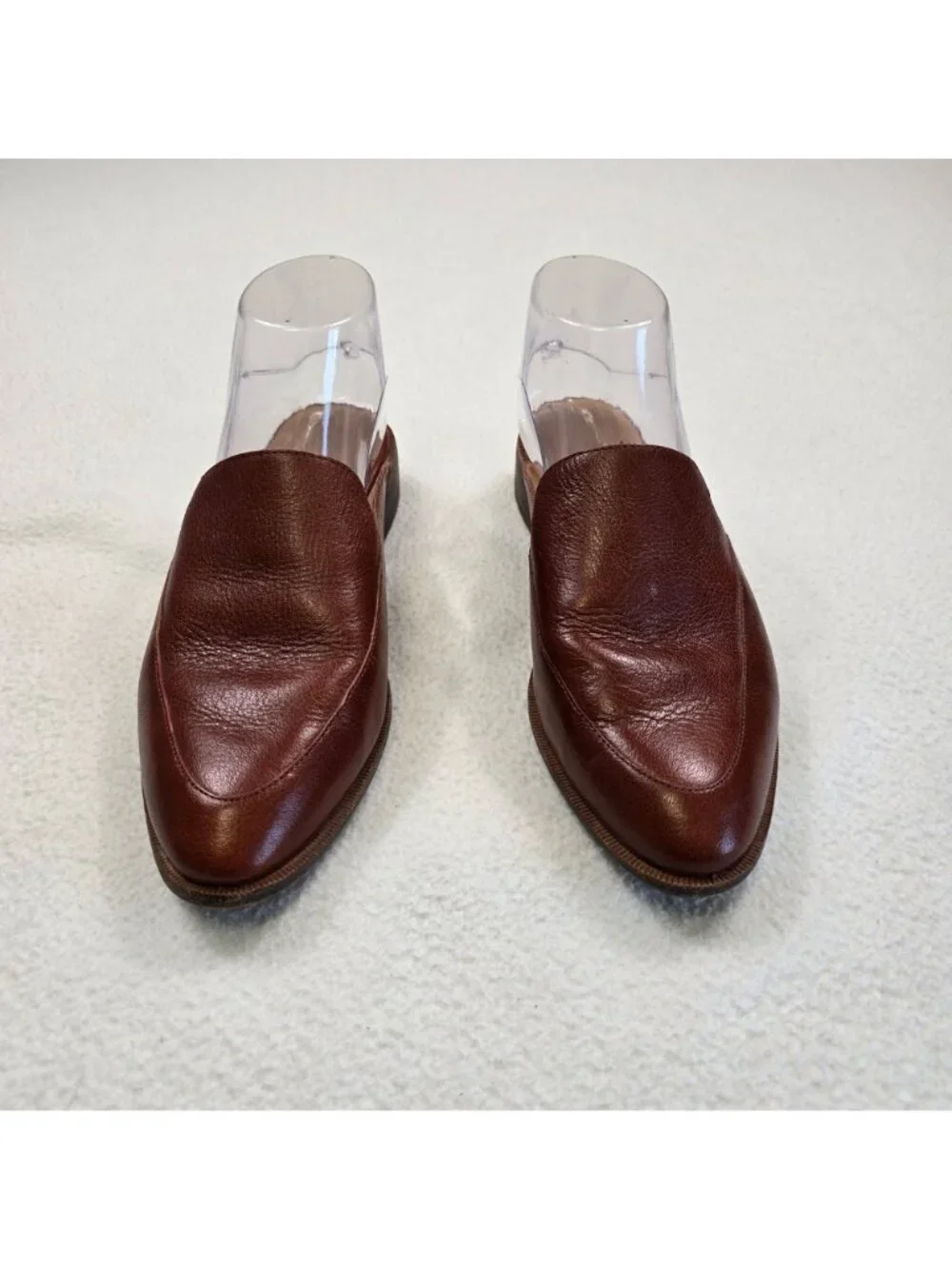 Madewell Frances Size 7.5 Slip-On Brown Leather Mule Loafer Flats Pointed Toe - Picture 4 of 8